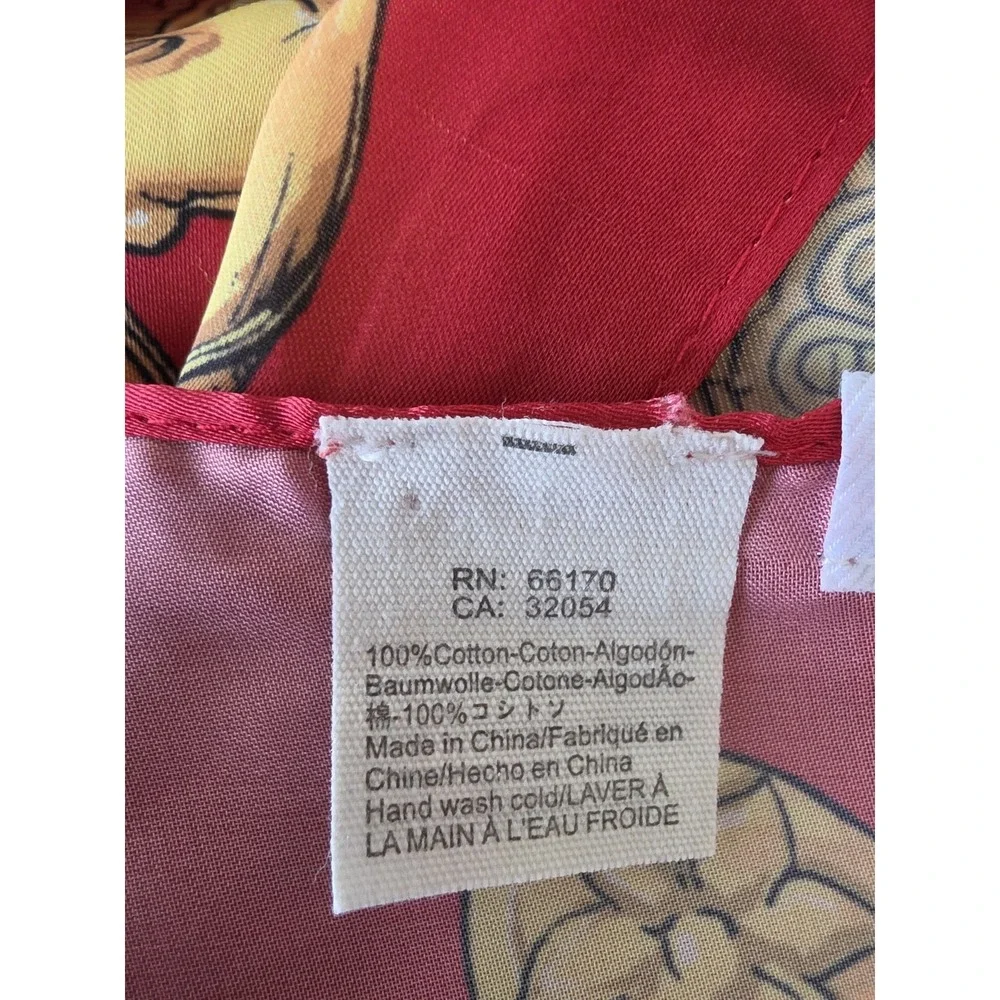 Red Gold Baroque Bandana 100% Cotton Square Scarf Wrap Shawl Head